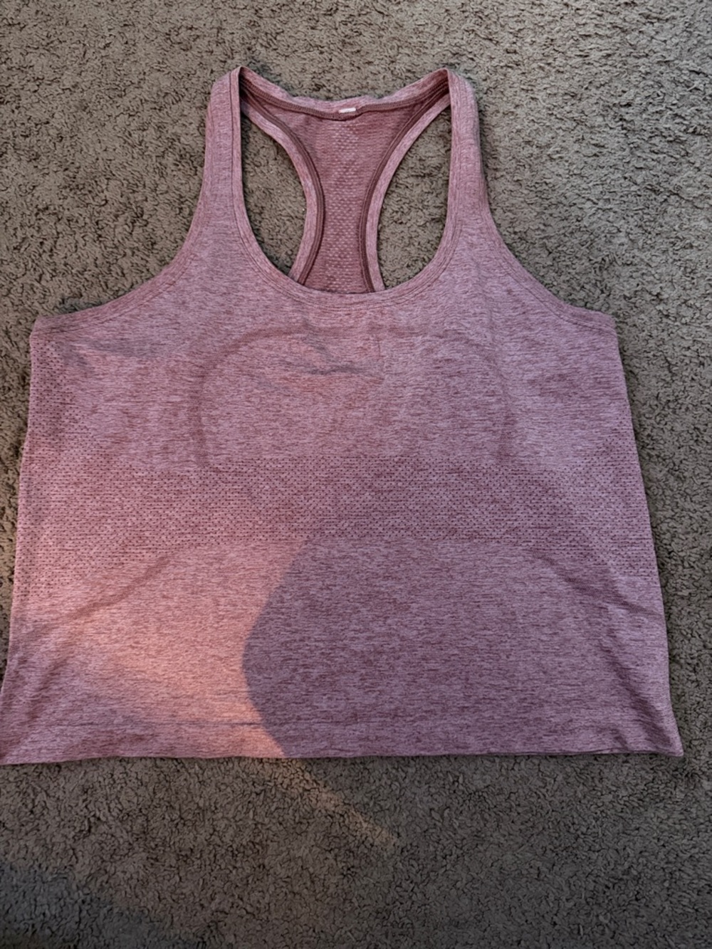 lululemon athletica Pink Heathered Racerback Tank